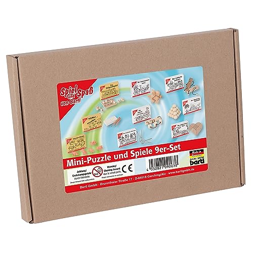 Bartl 500760 Mini Mix Puzzle y Juegos Mix | 3 minijuegos populares con 6 minipuzzles complicados