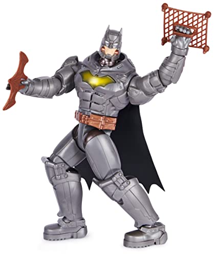 BATMAN Figura Batman 30 cm Deluxe, DC COMICS, Muñeco Batman 30 cm Articulado con 5 Accesorios y + 20 Sonidos, 6064833, Superhéroes Juguetes niños 3 años +