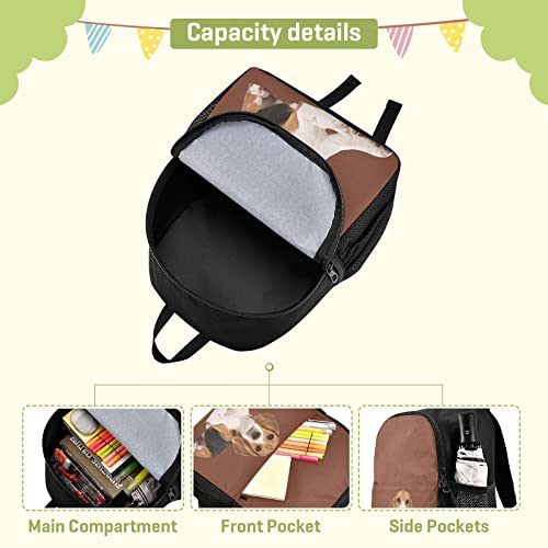 Beagle - Mochilas para niños pequeños, mochila preescolar, mochila escolar de jardín de infantes, mochila de viaje, Beagle Dog1, Small