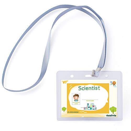 Beelittle Science Lab Kit para niños Bata de Laboratorio científica para niños con Gafas, Tarjeta de identificación, Juego de experimentos científicos para Edades de 3 a 10 años (Set A)