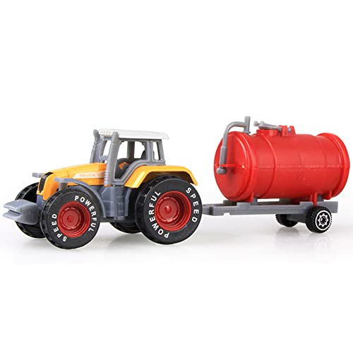 Bestlle Tractores agrícolas pequeños Tractores agrícolas Camiones y remolques Vehículos ingeniería simulados GliTractor agrícola Modelo Coche aleación Juguete