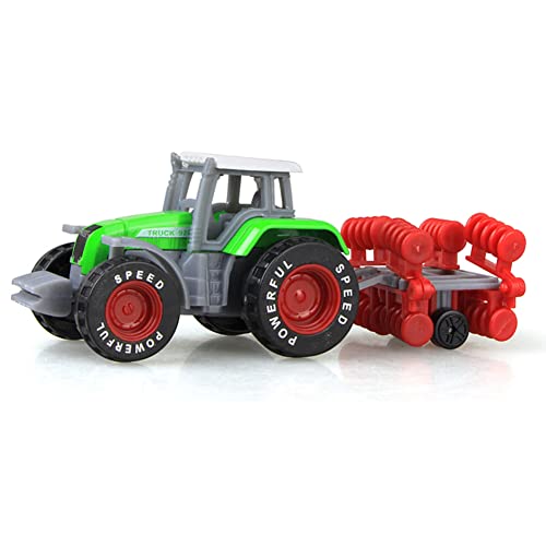 Bestlle Tractores agrícolas pequeños Tractores agrícolas Camiones y remolques Vehículos ingeniería simulados GliTractor agrícola Modelo Coche aleación Juguete