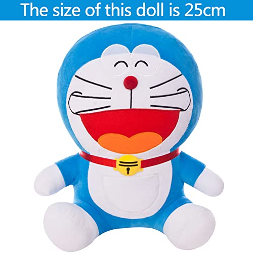 BESTZY Doraemon Peluches, Doraemon Peluche Juguetes de Peluche Muñeco de Peluche Juguete Acción Figura Cumpleaños Figura de Peluche para Niños Almohadas Juguete Felpa Animal Dibujos Muñeca (25cm)