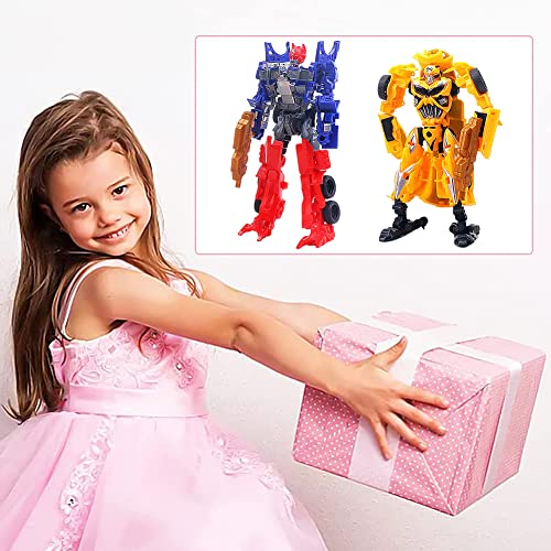 BESTZY Transformers Figuras Juguetes Cars Robot Personajes Modelo Acción Figura Cake Topper Transformers Juguetes Figuras Colección Modelo Estatua para Niños Regalos 2PCS