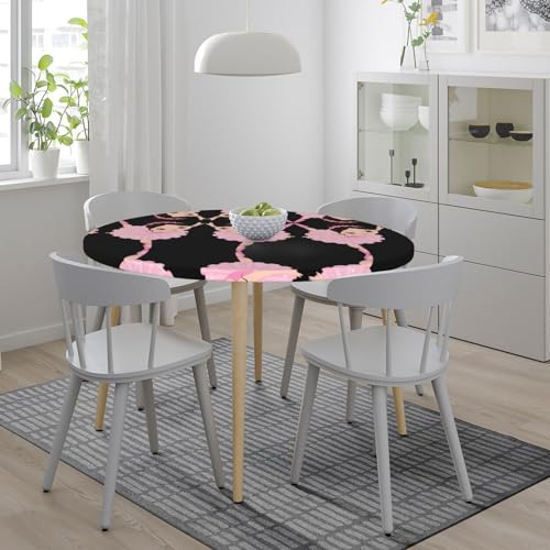 Bhcase Mantel redondo para mesa con imagen de bailarina bailarina: lavable y reutilizable, adecuado para decorar mesas redondas S