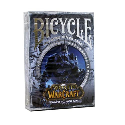 Bicycle World of Warcraft - Baraja de póquer oficial de WoW personalizada, incluye bolsa de cartas de cifrado (azul)