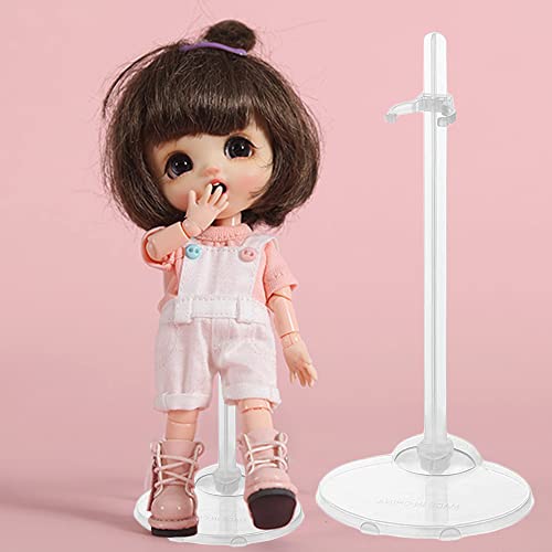 BieFuSin Soporte de Exhibición de Muñecas, Soporte de Plástico Transparente para Muñecas de 11 a 13 Pulgadas, Soporte Ajustable para Figuras de Acción Accesorios para Muñecas Barbie (10 Piezas)