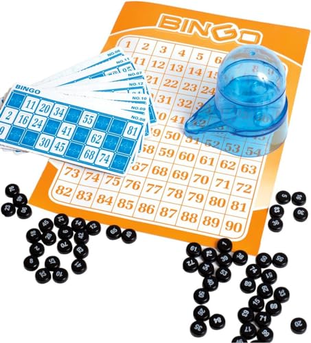 Bingo Juegos De Mesa. Bingo Manual También Sierve como Bingo Infantil. Viene con 72 Cartones Y Fichas De Bingo. Juego Bingo Familiar Manual para Hacer Juegos de Mesa Tradicional.