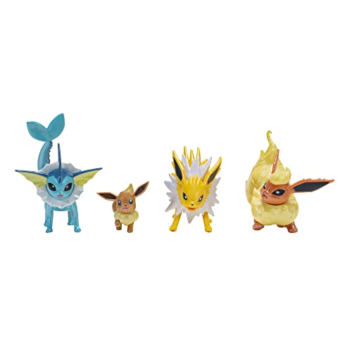 Bizak Pokemon Multievolution Eevee 4 Figuras, Set de Regalo con Figuras de Gran Detalle, articuladas y evolucionadas (63222837)