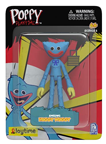 Bizak Poppy Playtime Figura de acción articulada de Huggy Wuggy de 13 cm, Vienen con un Accesorios como en el Videojuego, Diferentes Personajes para coleccionar, a Partir de 6 años (64230010)