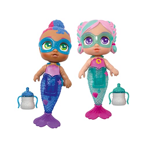 Bizak Super Cute Mini Sirenas Kala y Gabi de 12 cm de alto con colas articuladas, podrán jugar dentro y fuera del agua (64320046)
