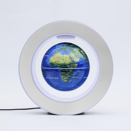 Bola del mundo flotante que levita, 10,2 cm, auto spin, constelación, para adultos - ideas tecnológicas de regalos para hombres, decoración de oficina y objetos geniales