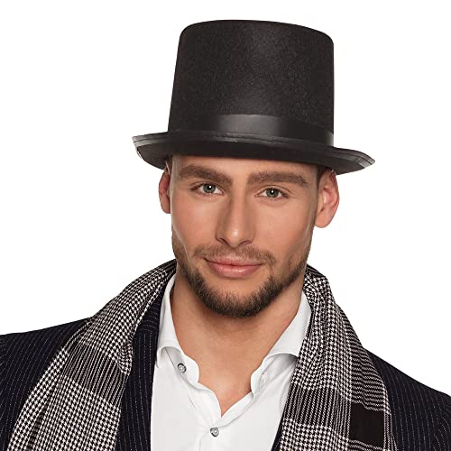 Boland 04004 - Sombrero Colin, sombrero de copa en negro, accesorio para una gala, fiesta de disfraces o carnaval