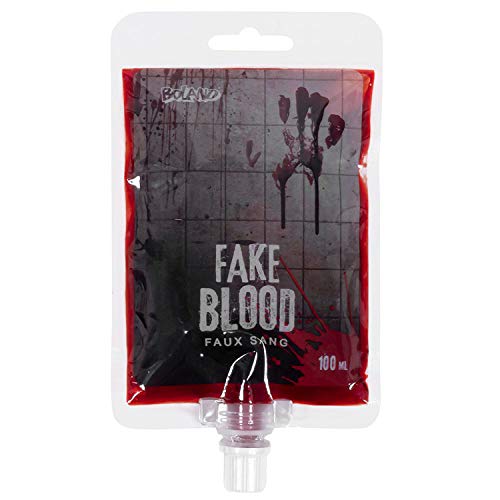 Boland-45159 Bolsa de sangre teatral (100 ml), color rojo, (45159)