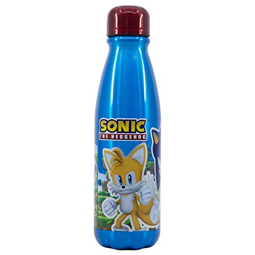 Botella de agua reutilizable de aluminio infantil de 600 ml de Sonic
