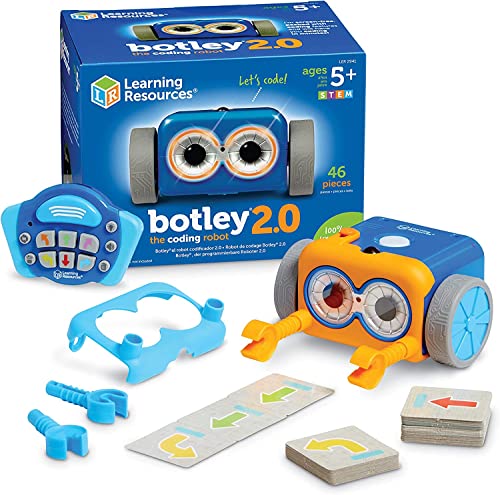 Botley 2.0 el robot codificador de Learning Resources, robot educativo para niños, juguete de codificación temprana sin pantalla, regalos para niños y niñas, 5 años