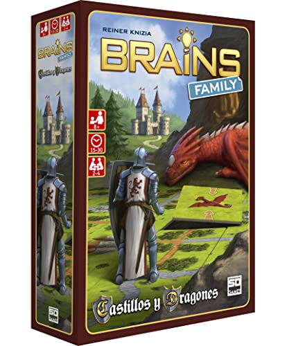Brains Family, Castillos Y Dragones - Juego de Lógica Edición Familiar, 2-4 Jugadores a Partir de 8 Años