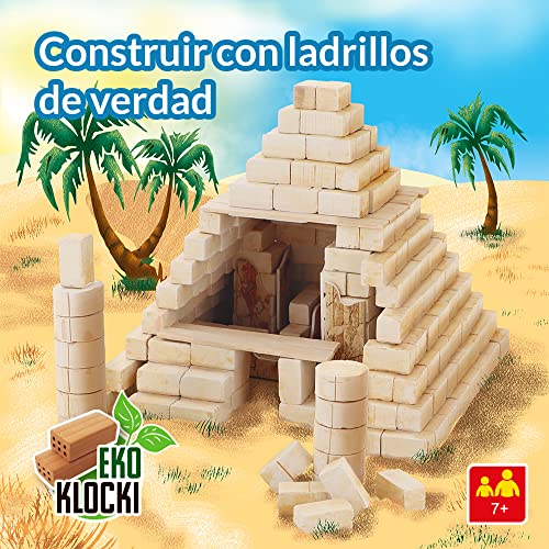 Brick Trick- Construcción Antigua, Natural, EKO Brick Blocks, DIY, más de 260, Juego Creativo para niños a Partir de 7 años Construir con Ladrillos, Color pirámide (Trefl 61550)