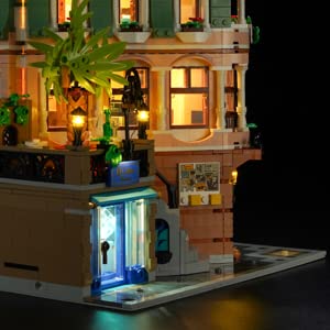 BRIKSMAX Kit de Iluminación Led para Lego Hotel Boutique,Compatible con Ladrillos de Construcción Lego Modelo 10297, Juego de Legos no Incluido