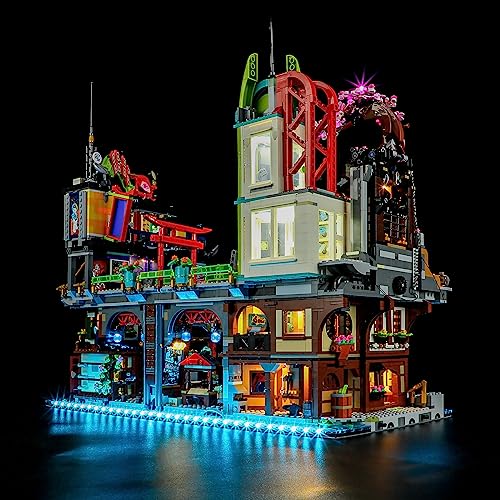 BRIKSMAX Kit de iluminación LED para Lego Ninjago Mercados de la Ciudad de Ninjago - Compatible con Lego 71799 Building Blocks Model- No incluir el Conjunto de Lego