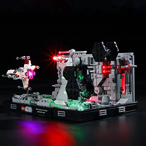 BRIKSMAX Kit de iluminación LED para LEGO Star Wars Diorama: Ataque a la Estrella de la Muerte - Compatible con Lego 75329 Building Blocks Model- No incluir el conjunto de Lego