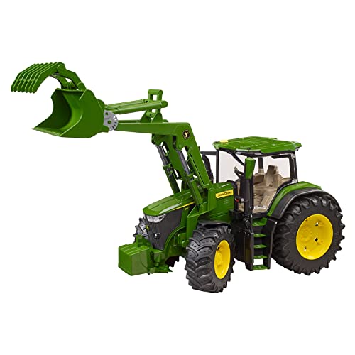bruder 03151 - John Deere 7R 350 con cargador frontal, tractor, granja, juguete