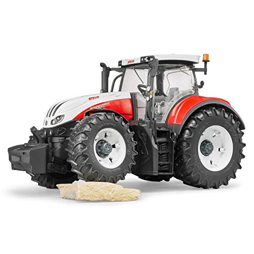 bruder 03180 - Steyr 6300 Terrus CVT, tractor, vehículo, granja