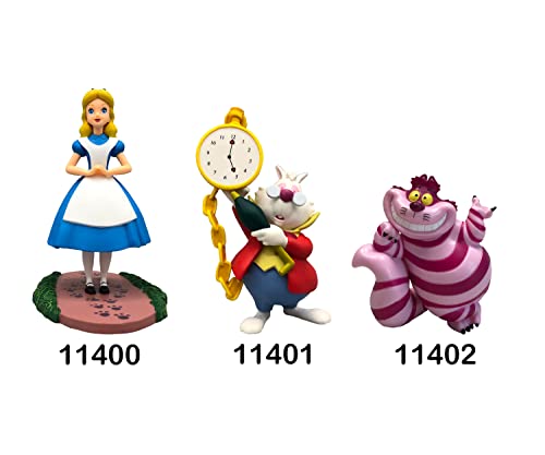 Bullyland 11402 Figura de juguete, Walt Disney Alicia en el País de las Maravillas, conejo blanco, aprox. 3.2 pulgadas, ideal como decoración para tartas, detallado, sin PVC, gran regalo para el juego