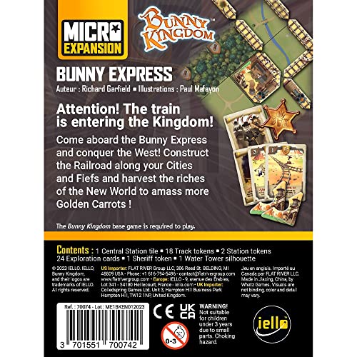 Bunny Kingdom: Bunny Express Micro Expansion - Iello, Expansión de juego de cartas para jugar con Bunny Kingdom Juego Base