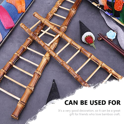 Cabilock Decoración De Pasteles Escaleras De Mini de Madera Fairy Furniture Ladder Casa de ? Muebles Micro Garden Ornament Decoración de Kit para Sashimi Sushi Plate Topper De Escritorio
