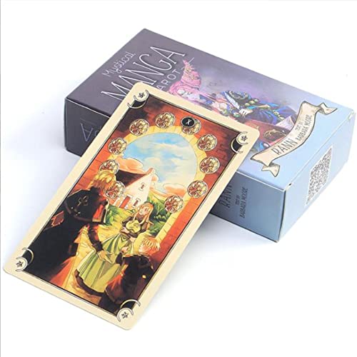 CABINE Tarot Cards 78 Classic Vintage King Tarot Fate Fate Fate Carding Cards Juego de Juego Divinación Future Juego, Reutilizable/Purple