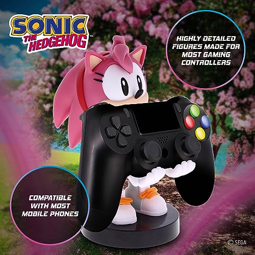 Cable Guys - Amy Rose Sonic the Hedgehog Gaming Accessories Holder & Phone Holder for most Controller (Xbox, Play Station, Nintendo Switch) & Phone