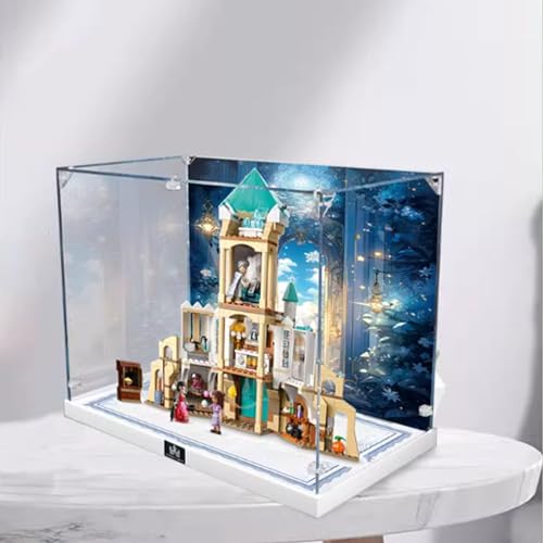 Caja expositora acrílica compatible con el modelo Lego 43224 King Magnifico's Castle, protectora, a prueba de polvo, modelo de regalo, vitrina transparente (solo caja de exhibición)