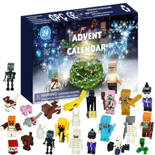 Calendario de Adviento de Navidad 2023 — juego de 24 figuras de personajes de Navidad, calendario de cuenta regresiva de Navidad de 24 días con sorpresas de dibujos animados, juguetes coleccionables