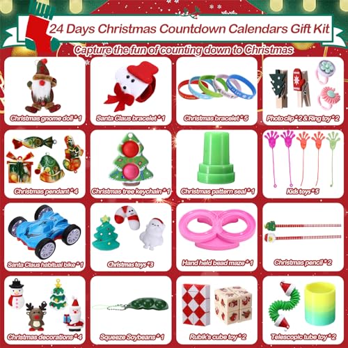 Calendario de Adviento Fidget Toys Calendario De Adviento 2023 juego de cuentas regresivas calendario y juguetes Juguetes Para Aliviar El Estrés Sorpresa De Cumpleaños De Navidad Para Niños y Niñas