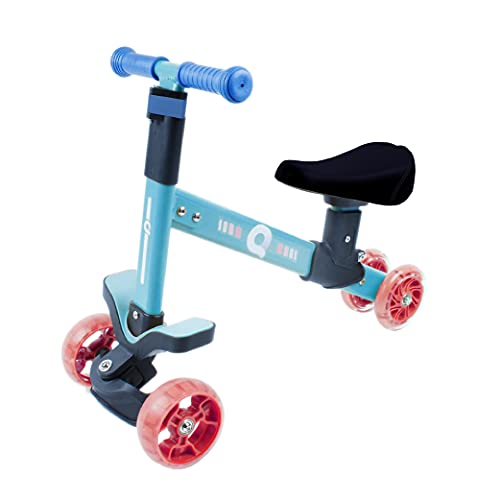 Calma Dragon Triciclo GDKWP02, Bicicleta sin Pedales para Niños, Correpasillos para Bebes, Bici para niños con Sillín Regulable, Ruedas con Luces Led (Azul)