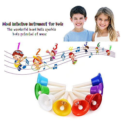campanas musicales Kit de campanas de mano para niños, adultos, para festivales, enseñanza musical, coro de iglesia, bodas, fiestas familiares
