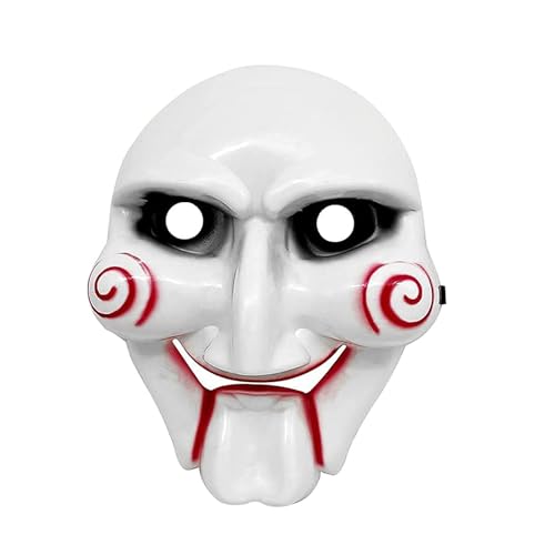 Carnavalife Mascara Saw Asesino Adulto y Niño, Mascara Saw Jigsaw, Mascara Halloween Terror Pelicula, Clown Saw Billy Mask