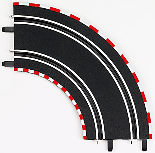 Carrera - Curva 1/90°, 2 piezas, escala 1:43, color Negro (20061603)