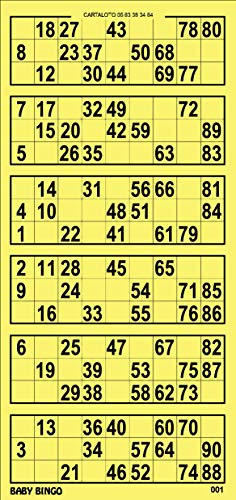 CARTALOTO-250 Juegos de Loto, Baby Bingo, Color Amarillo, Multicolor (JNEB6G-01)