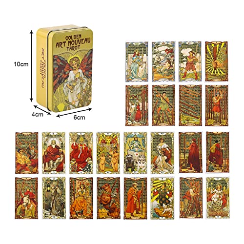 Cartas De Tarot Con Libro, Tarot Cards con libro guía y caja lámina plateada Sun and Moon Tarot originales de tarot clásicas adecuadas para juegos de adivinación y adivinación