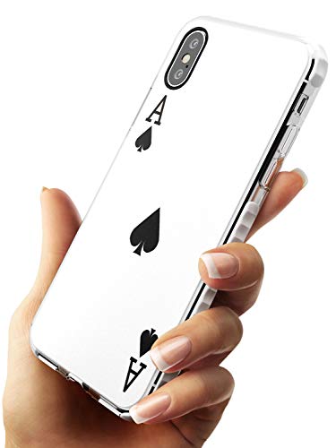 Case Warehouse Naipes: As de Picas Impact Funda para iPhone XS TPU Protector Ligero Phone Protectora con Póker Tarjeta Cubierta Diseño Veintiuna