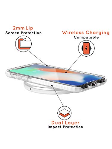 Case Warehouse Naipes: As de Picas Impact Funda para iPhone XS TPU Protector Ligero Phone Protectora con Póker Tarjeta Cubierta Diseño Veintiuna