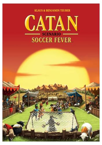 Catan Soccer Fever Scenario Expansion,Juego de mesa de estrategia,Juego de aventura,Juego familiar para adultos y niños,Tiempo promedio de juego 75 minutos,Fabricado por CATAN Studio