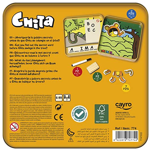 Cayro - Chita - + 6 Años - Ingenio, Habilidad y Diversión - Juego de Mesa para Niños y Adultos - Aprenden Palabras Mientras se Divierten - 2 Jugadores