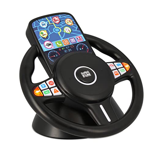 Cefa Toys - Infinifun Mi Primer Volante Electrónico, Incluye Juegos de Simulación de la Conducción, Números, Formas, Colores y Lugares, Bilingüe Español-Inglés, para Niños a Partir de los 18 Meses