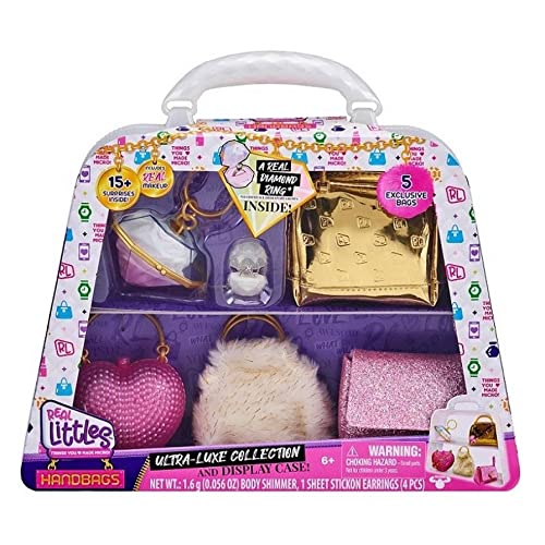 Cefa Toys- Real Littles The Luxe Collection, Set de 5 Bolsos con Accesorios de Belleza Sorpresa, Apto para Niños a Partir de 6 Años (692)