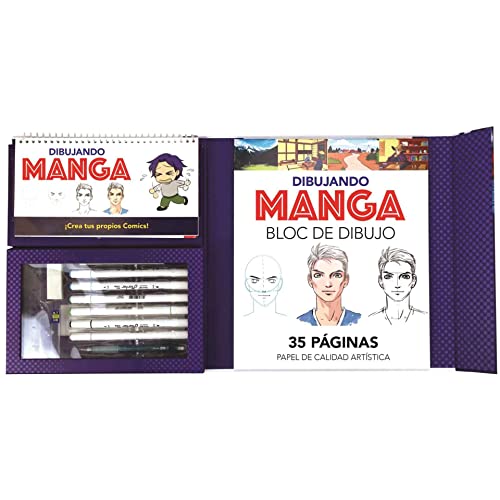 Cefa Toys-S2432667 Dibujando Petit Picasso, Kit de Bloc de Dibujo Guiado de Comic Manga con Accesorios incluidos, Apto para Niños a Partir de 8 años, Color (574)