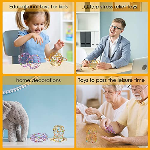 Cesta de juguete con mandala, juguete de mandala, juguete mágico para niños juguetes educativos cambiables (2 piezas)