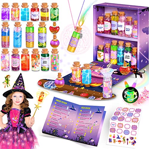 CGBOOM Regalos creativos para niñas, kit de manualidades para niños para niñas 6 7 8 9 10, pociones mágicas para niños con 18 experimentos de pociones